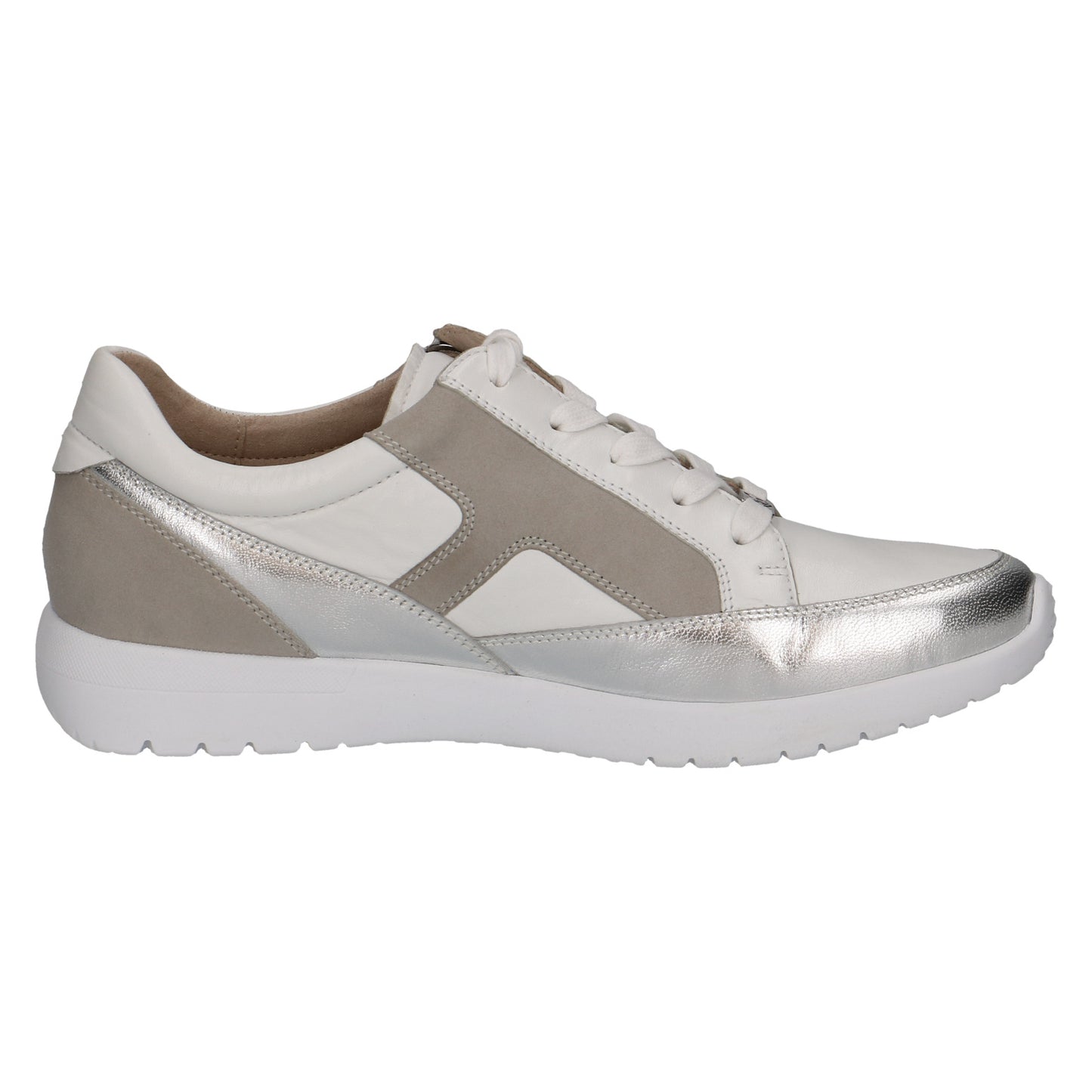 Caprice - Ladies Shoes Trainers White, Siver (1880)