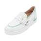 Jose Saenz - Ladies Shoes Loafers White,  Turquoise (1991)