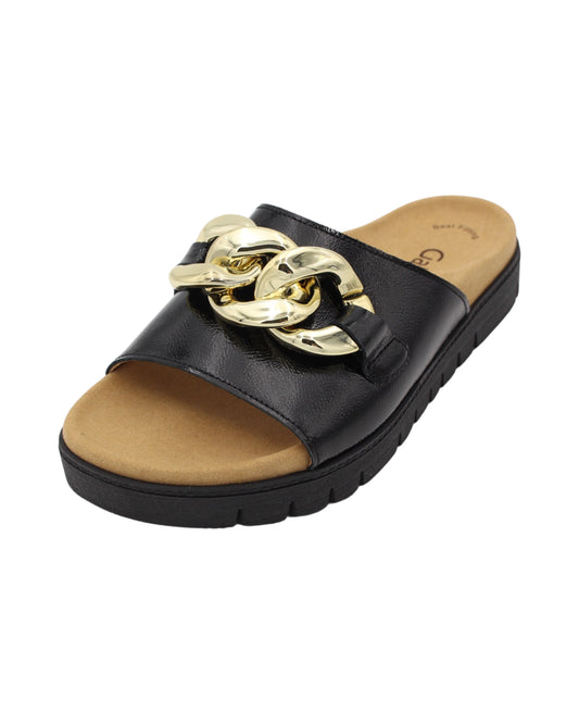 Gabor - Ladies Shoes Sandals Black, Gold (2320)