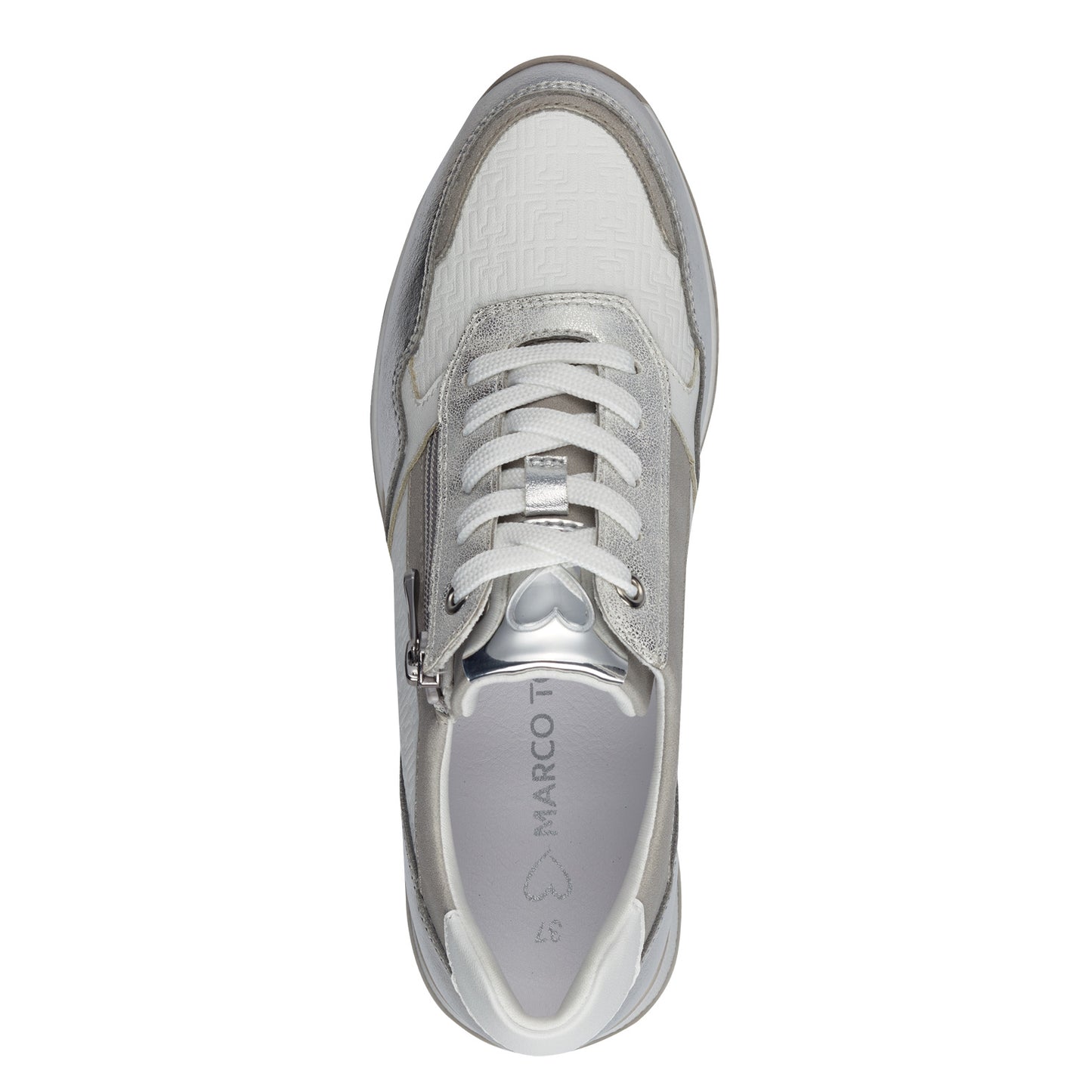 Marco Tozzi - Ladies Shoes Trainers White, Silver (2395)