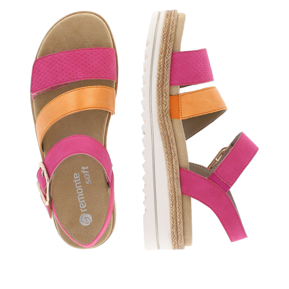 Remonte - Ladies Shoes Sandals Magenta, Orange (2454)