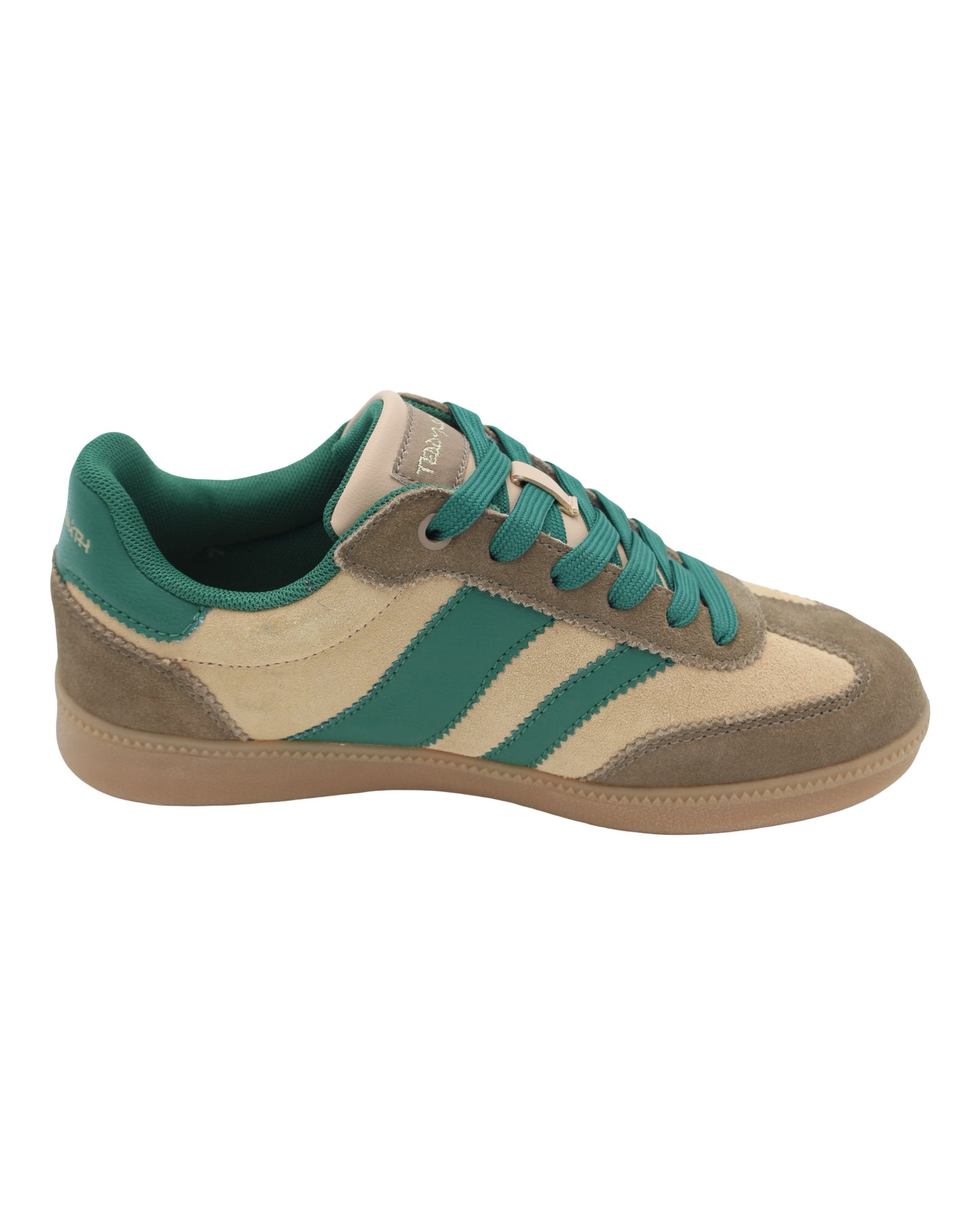 Teddy Smith - Ladies Trainers Beige, Green (3749)