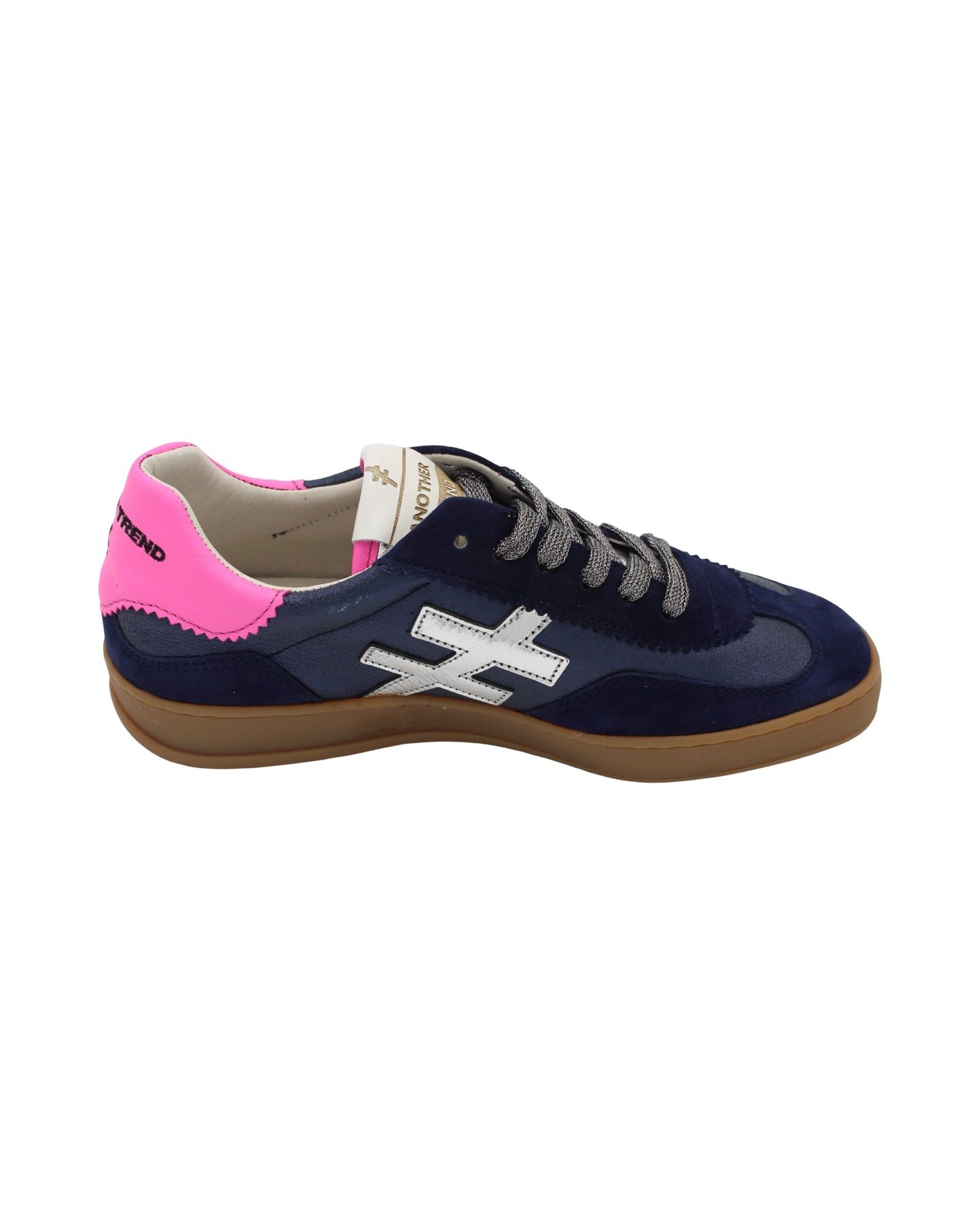 Another Trend - Ladies Trainers Navy, Silver, Pink (3765)