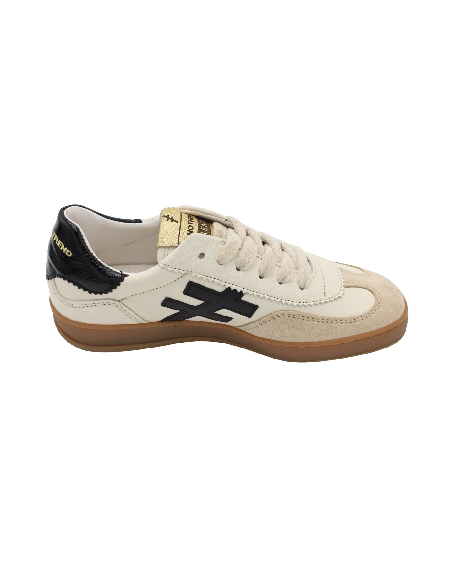Another Trend - Ladies Trainers Cream, Black (3768)