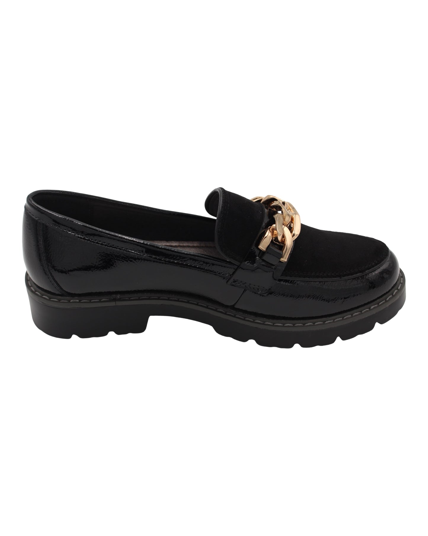 Zanni - Ladies Loafers Black, Gold (3875)