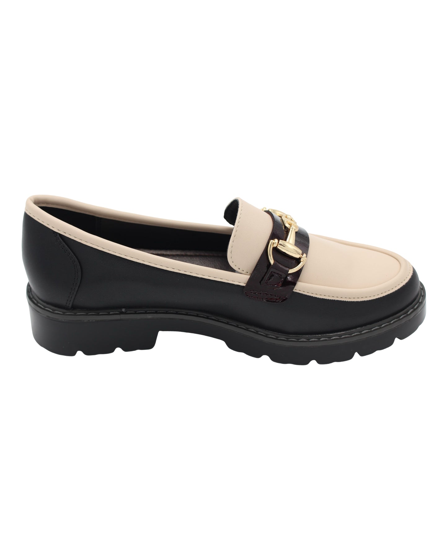 Zanni - Ladies Loafers Black, Cream (3876)