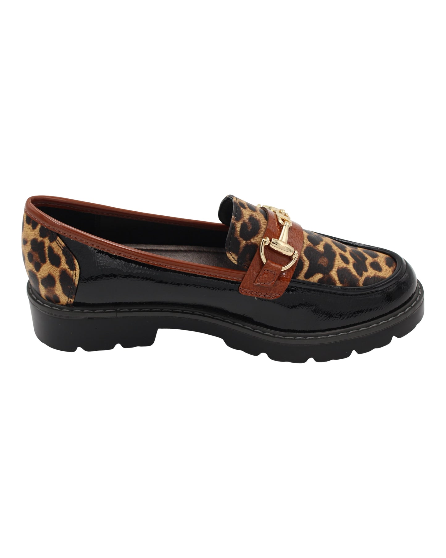 Zanni - Ladies Loafers Black, Leopard, Tan (3877)