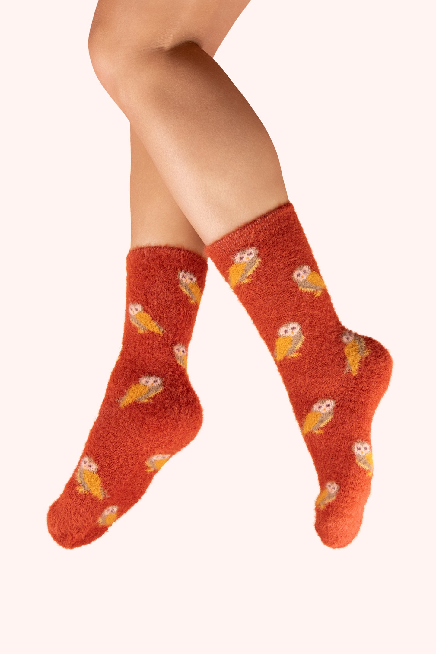 Powder Design Ltd - Mini Owls Fuzzy Sock (4031)