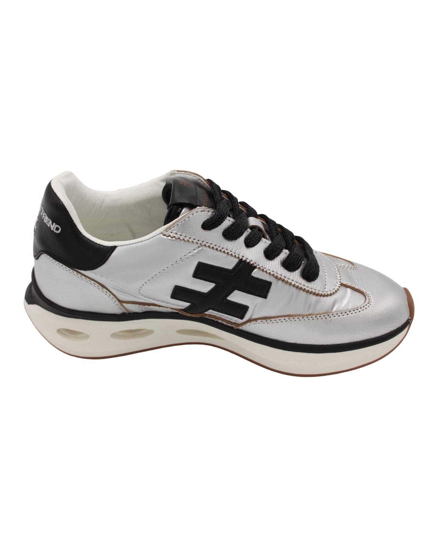 Another Trend - Ladies Trainers Silver, Black (4091)
