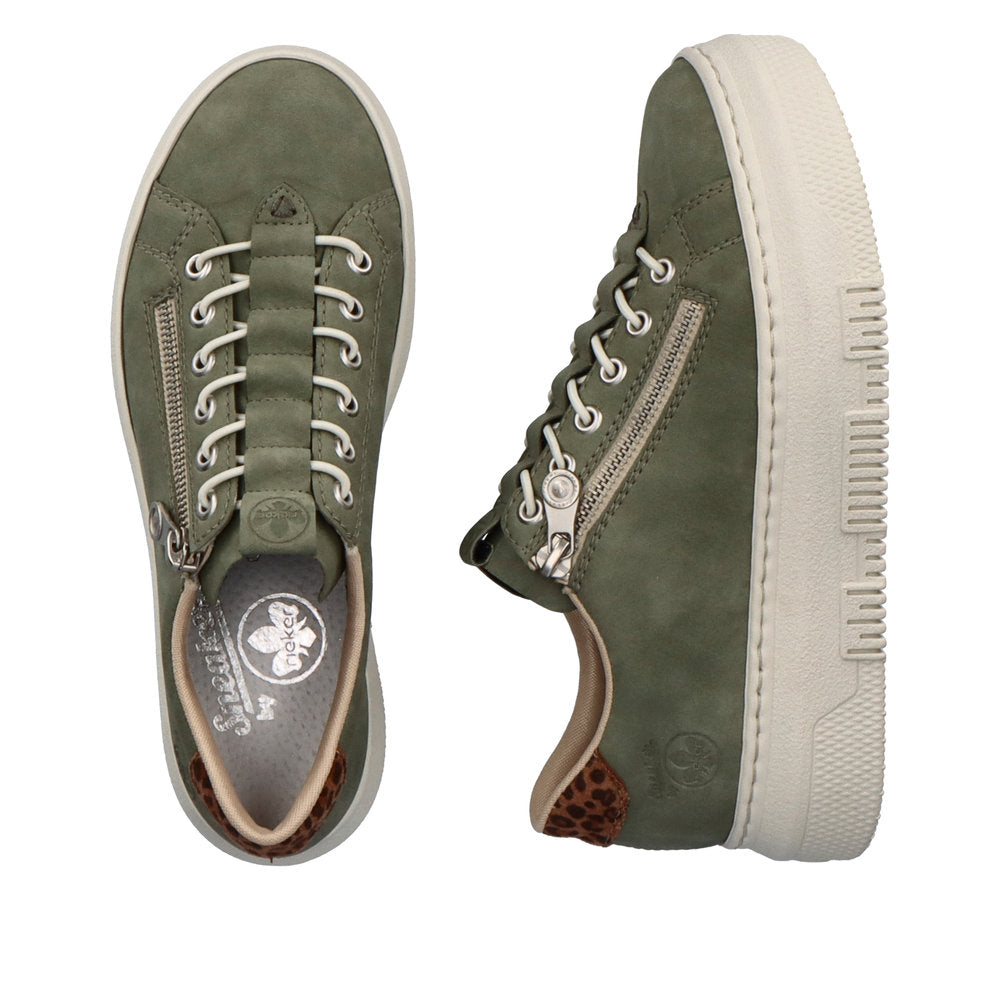 Rieker - Ladies Shoes Trainers Olive (1859)