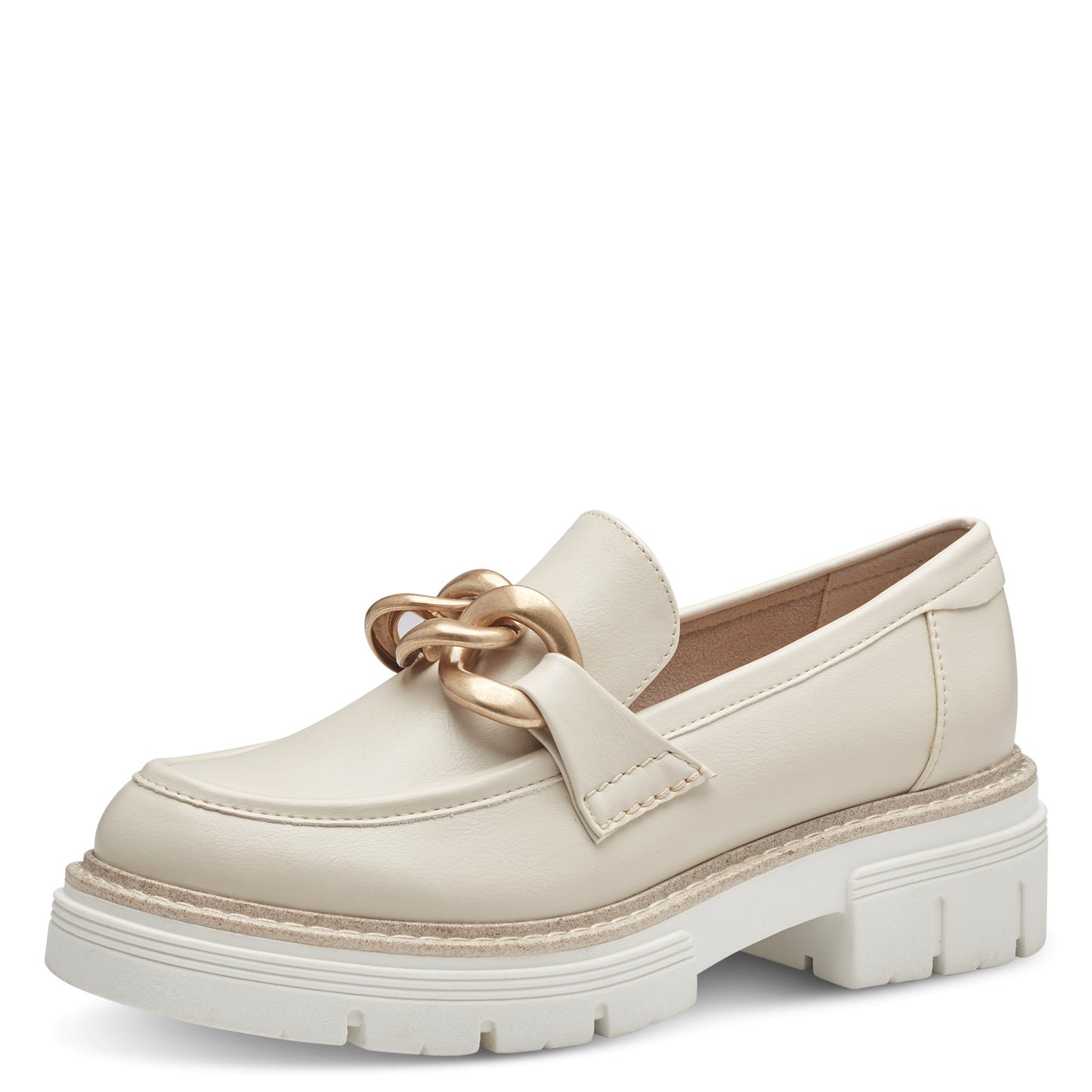 Marco Tozzi - Ladies Shoes Loafers Cream & Gold (1862)