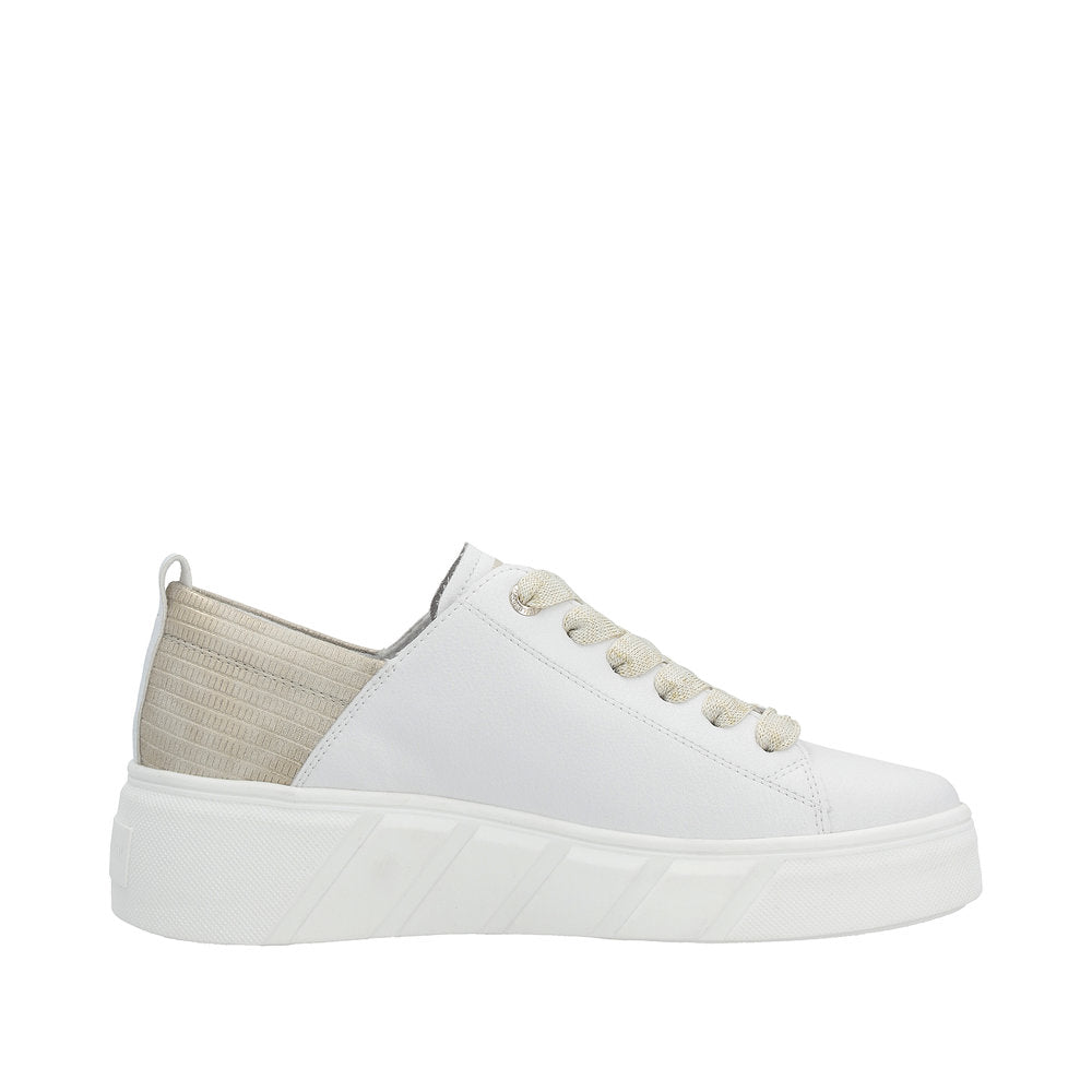 Rieker - Ladies Shoes Trainers White, Gold (1938)