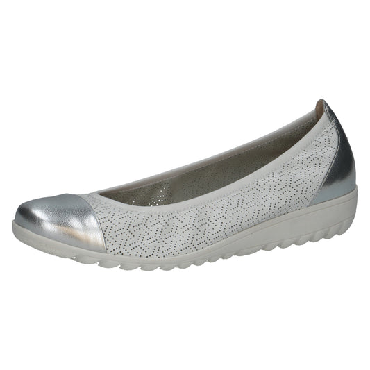Caprice - Ladies Shoes Pumps White, Silver (1941)