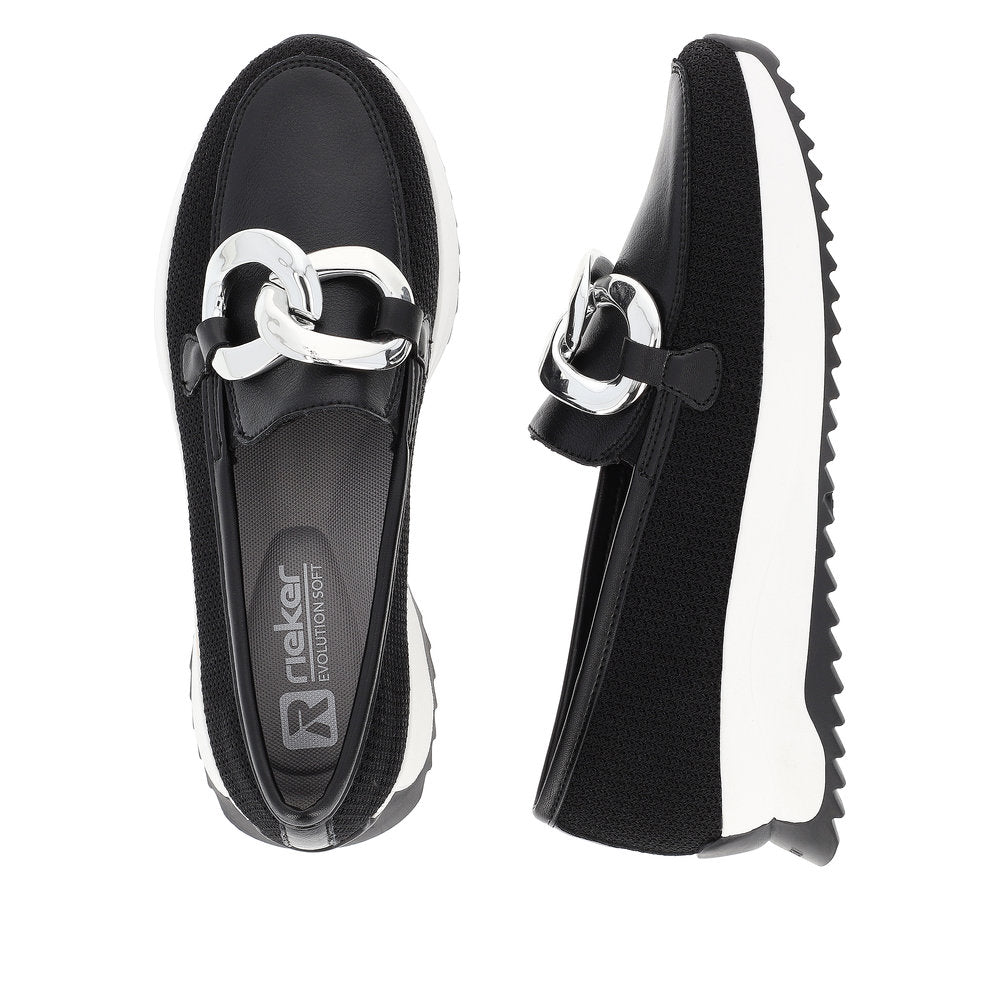 Rieker - Ladies Shoes Loafers Black (1944)