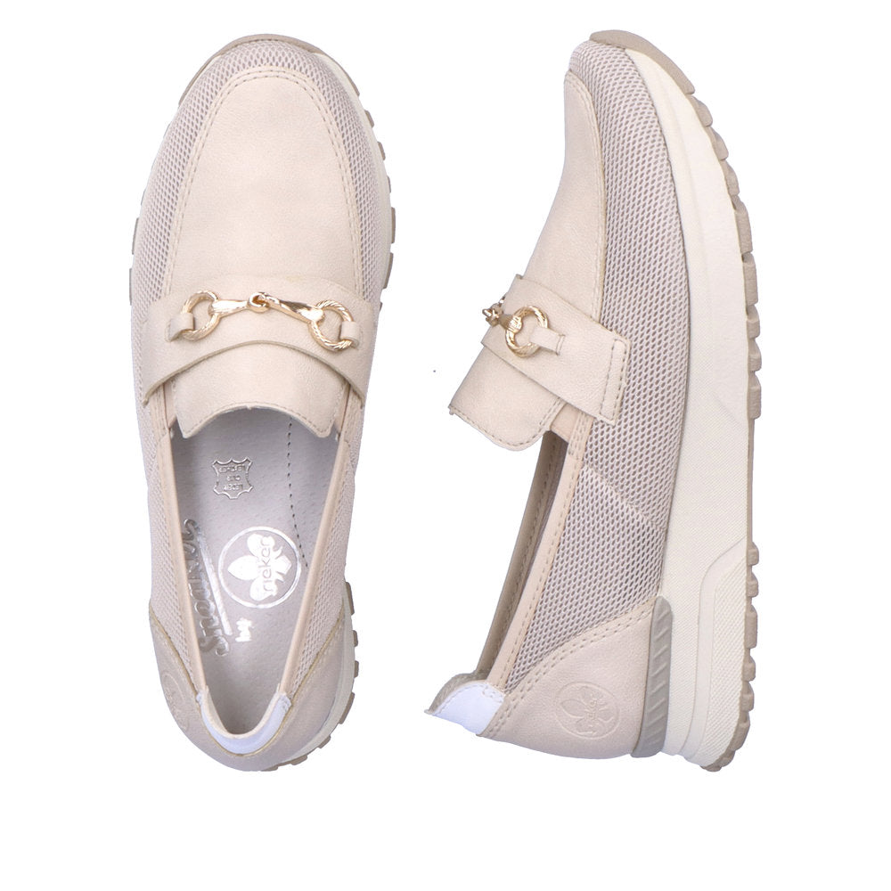 Rieker - Ladies Shoes Loafers Ivory (1951)