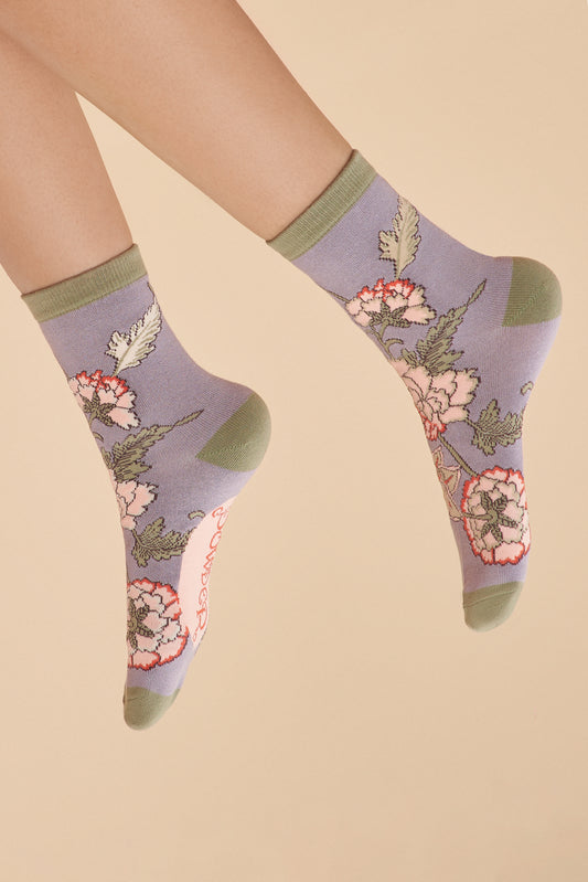 Powder Design Ltd - Accessories  Socks Lilac Paisley (2036)