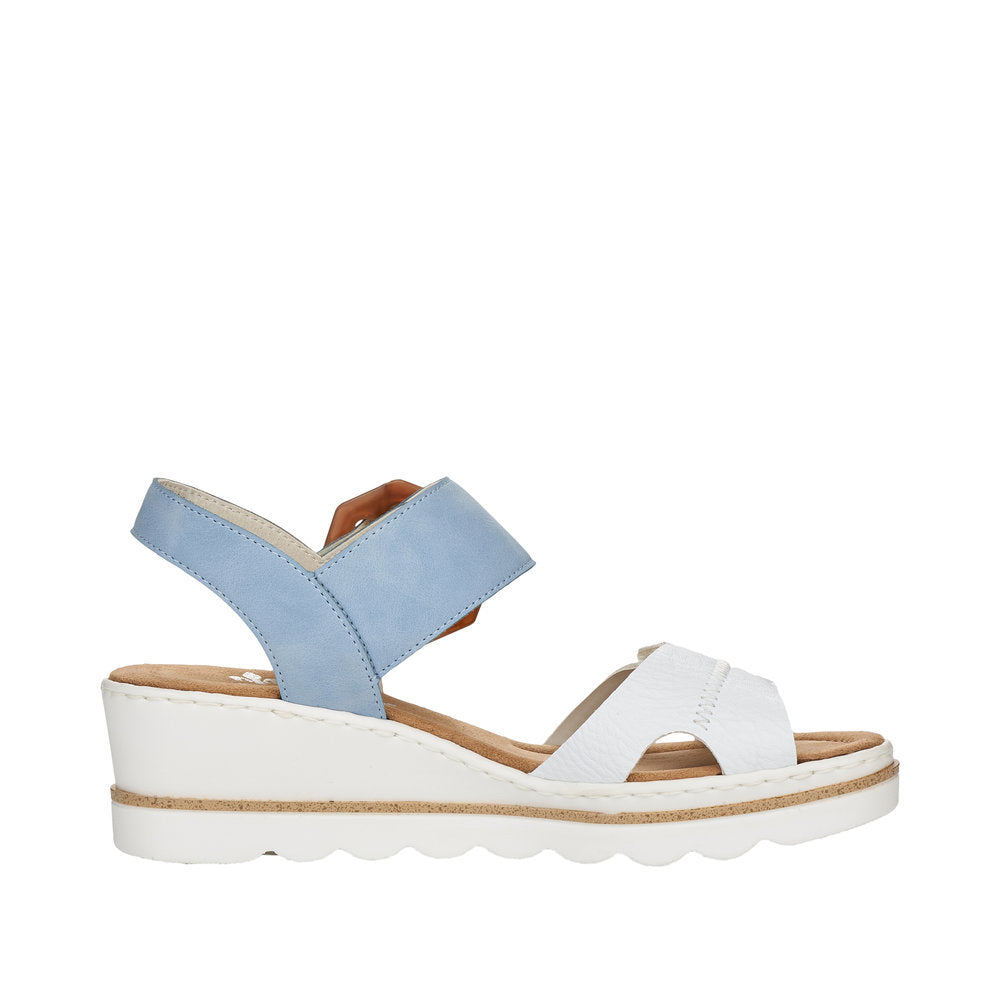 Rieker - Ladies Shoes Sandals Blue, White (2056)