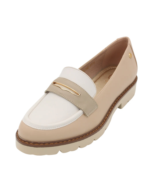 Zanni - Ladies Shoes Loafers Blush, White (2159)