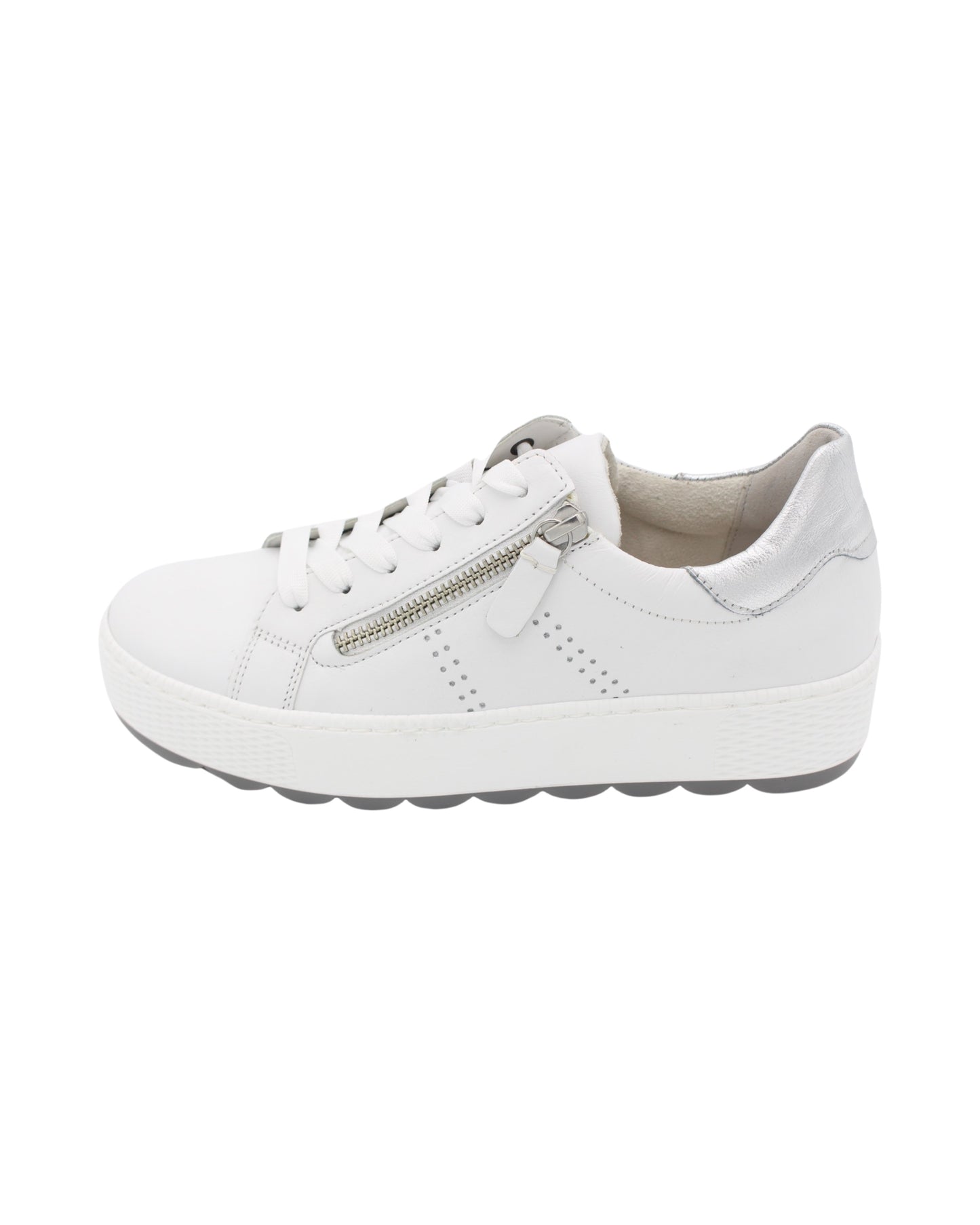 Gabor - Ladies Shoes Trainers White,  Silver (2221)