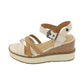 Carmela - Ladies Shoes Sandals Cream, Tan (2235)