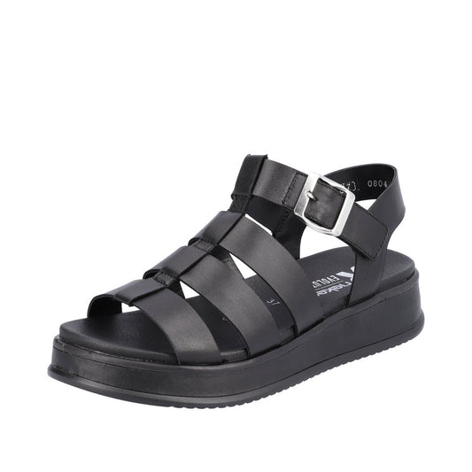 Rieker - Ladies Shoes Sandals Black (2244)