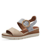 Tamaris - Ladies Shoes Sandals Cream, Grey (2381)