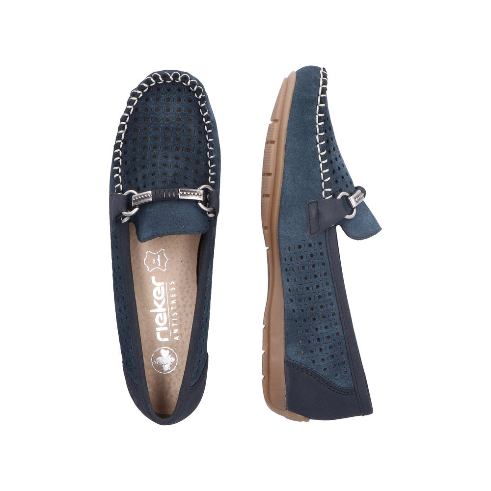 Rieker - Ladies Shoes Loafers Navy (2382)