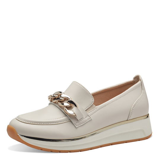 Marco Tozzi - Ladies Shoes Loafers Cream, Gold (2384)