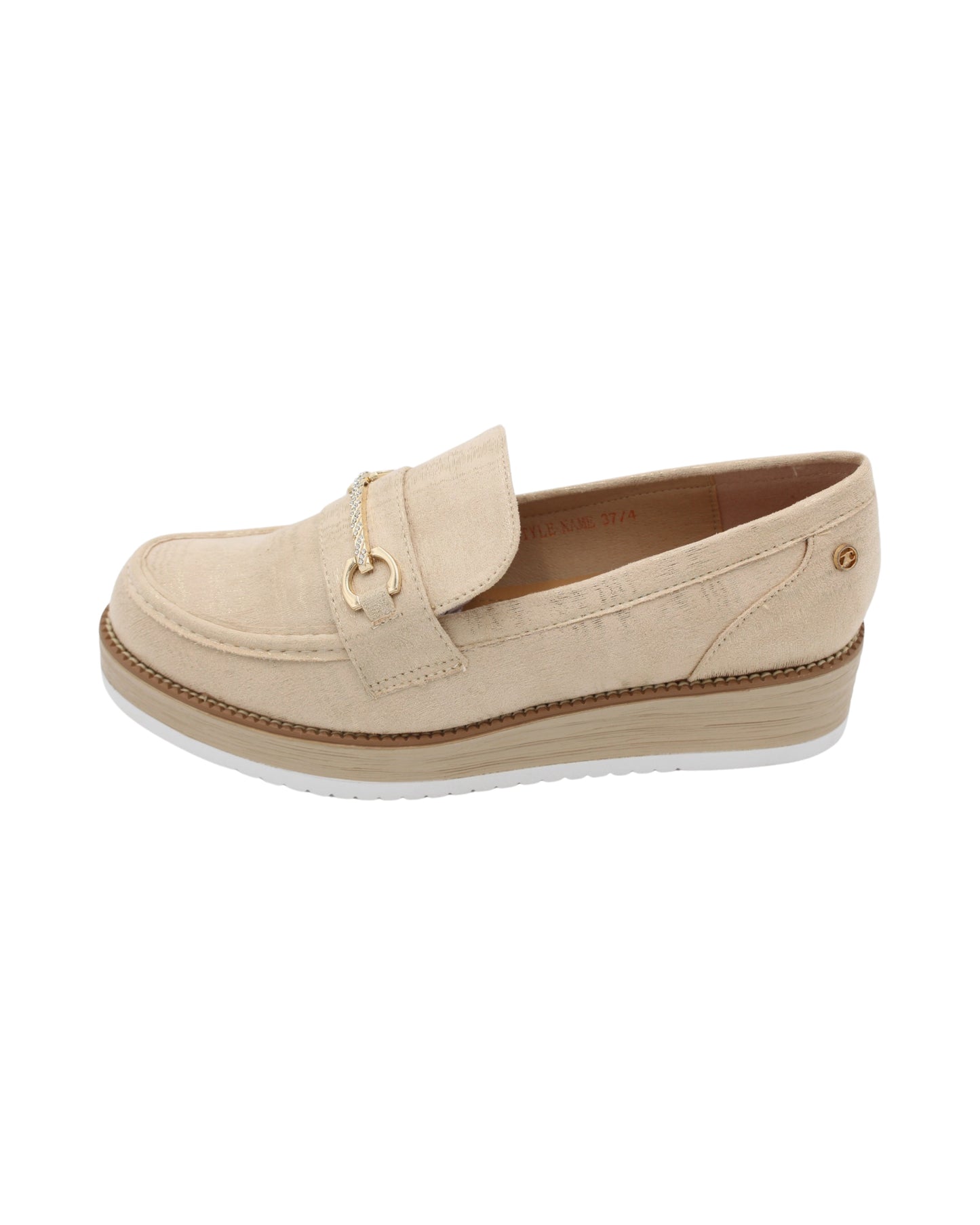 Zanni - Ladies Shoes Loafers Cream,  Gold (2430)