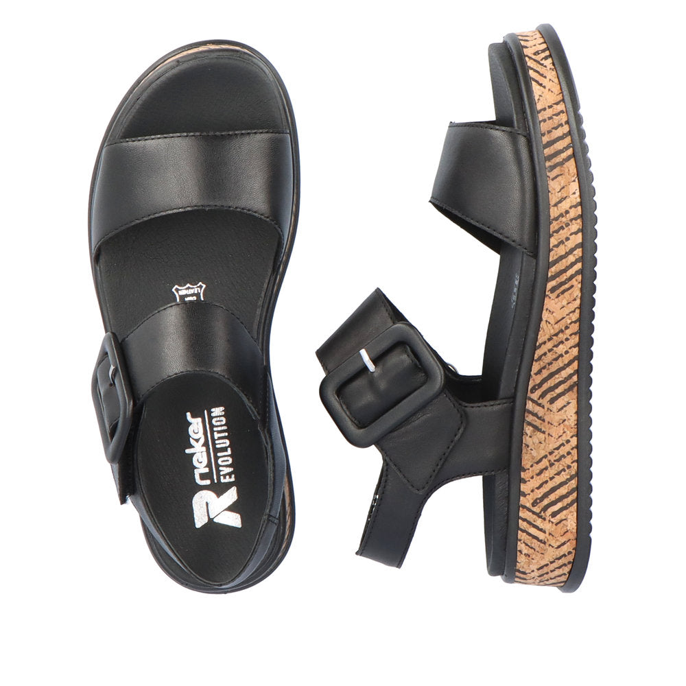 Rieker - Ladies Shoes Sandals Black (2444)
