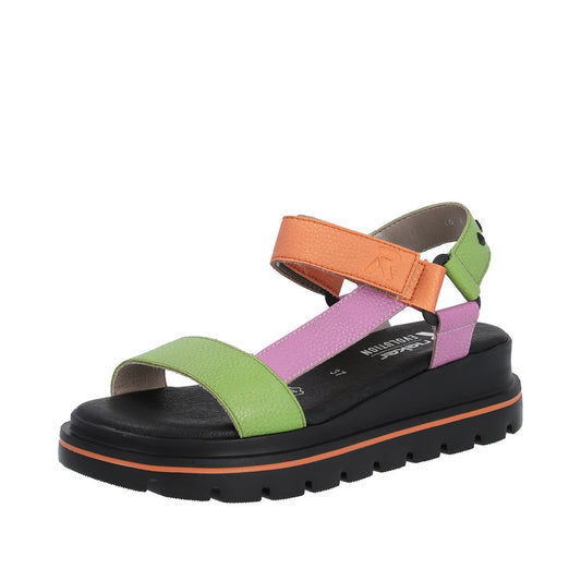 Rieker - Ladies Shoes Sandals Green, Orange, Lilac (2446)