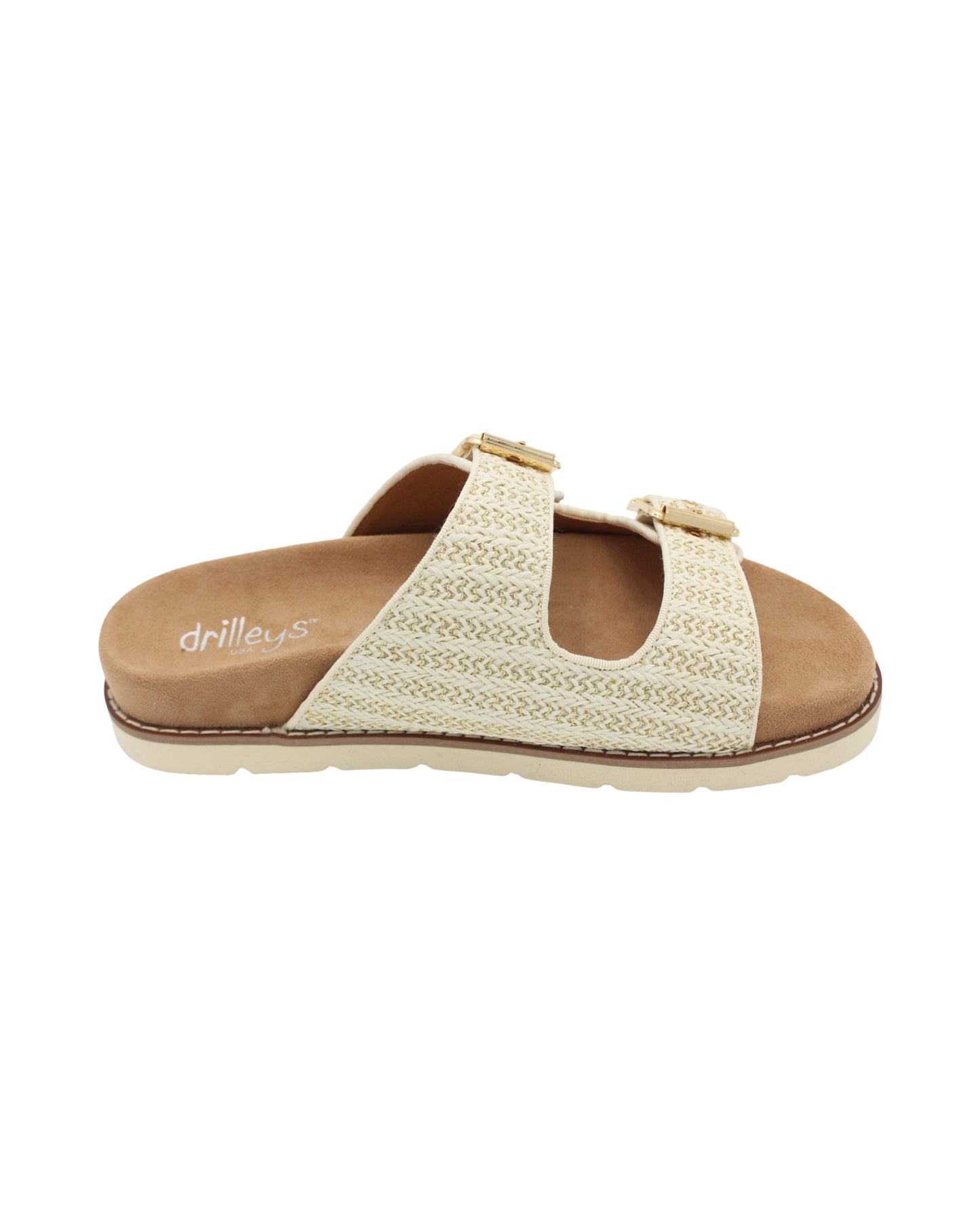Drilleys - Ladies Shoes Sandals Cream, Gold (2456)