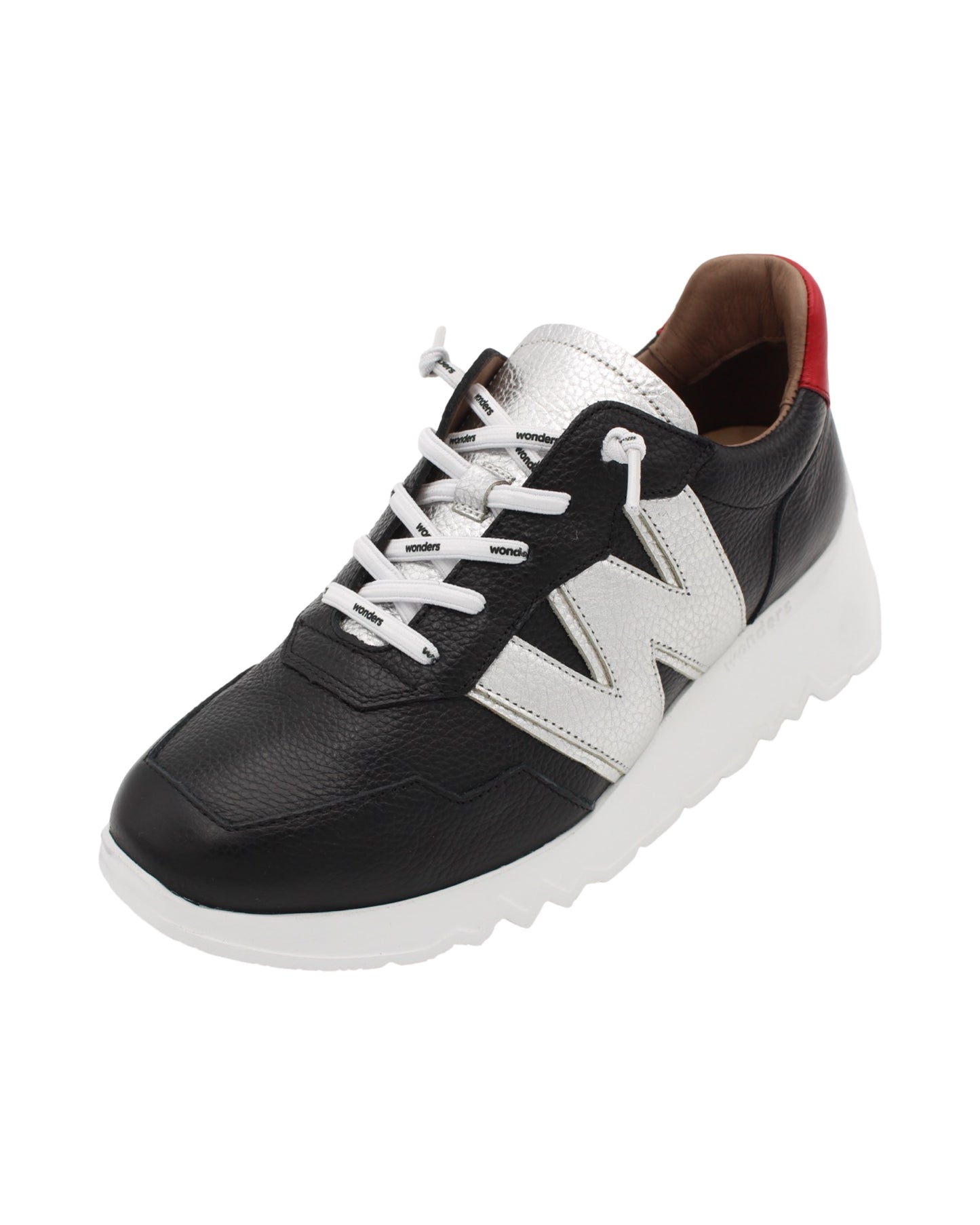 Wonders - Ladies Shoes Trainers Black, Silver (2504)