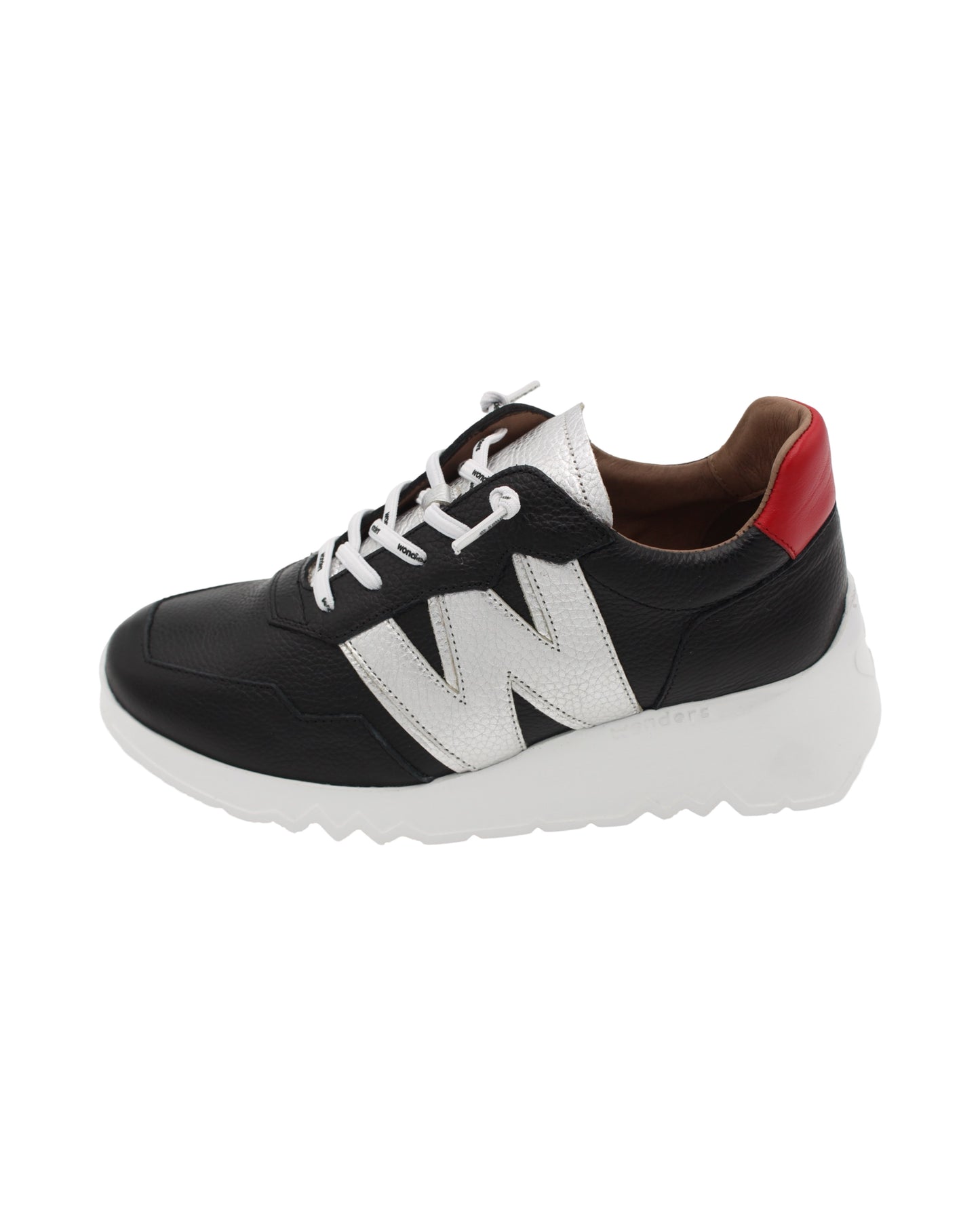 Wonders - Ladies Shoes Trainers Black, Silver (2504)