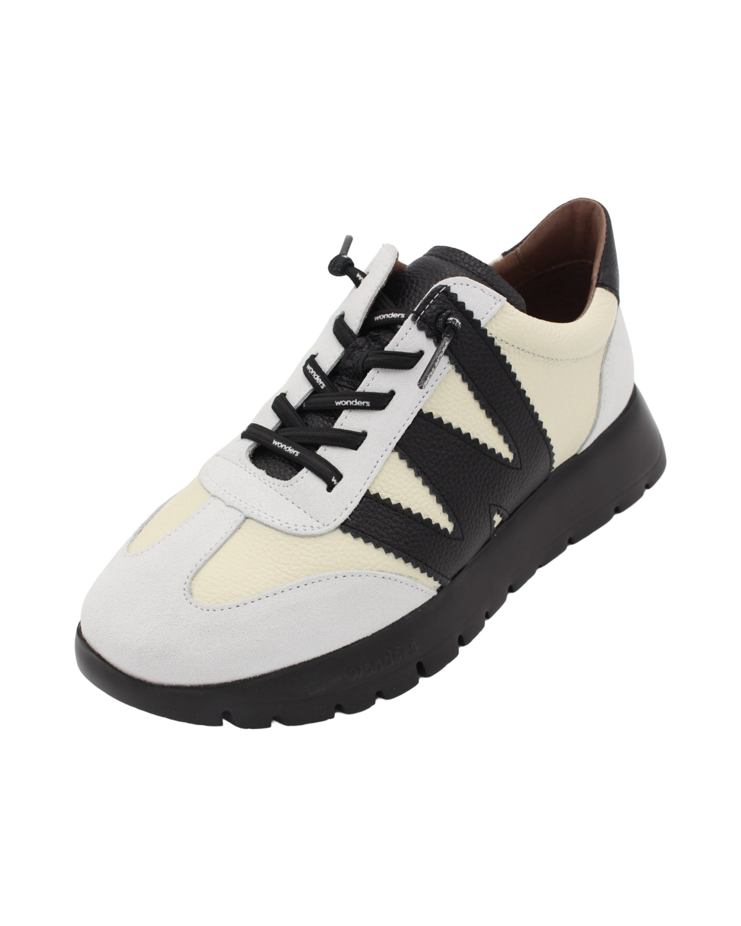 Wonders - Ladies Shoes Trainers Cream, Black (2505)