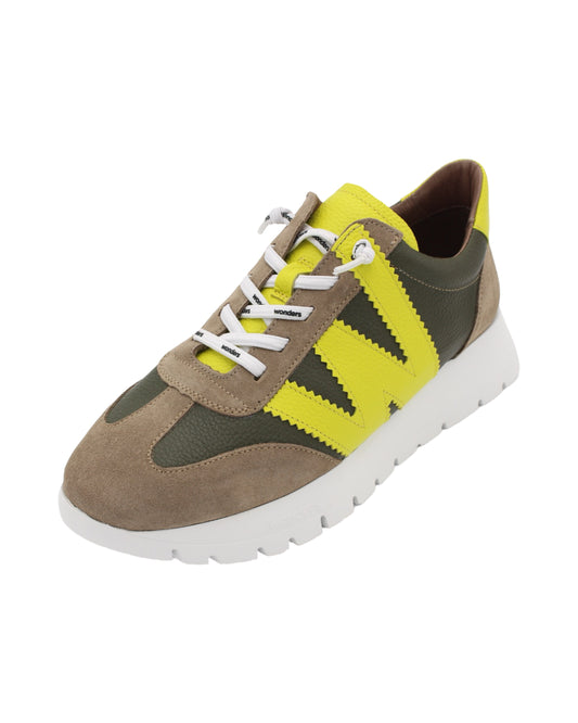 Wonders - Ladies Shoes Trainers Taupe,  Yellow (2506)