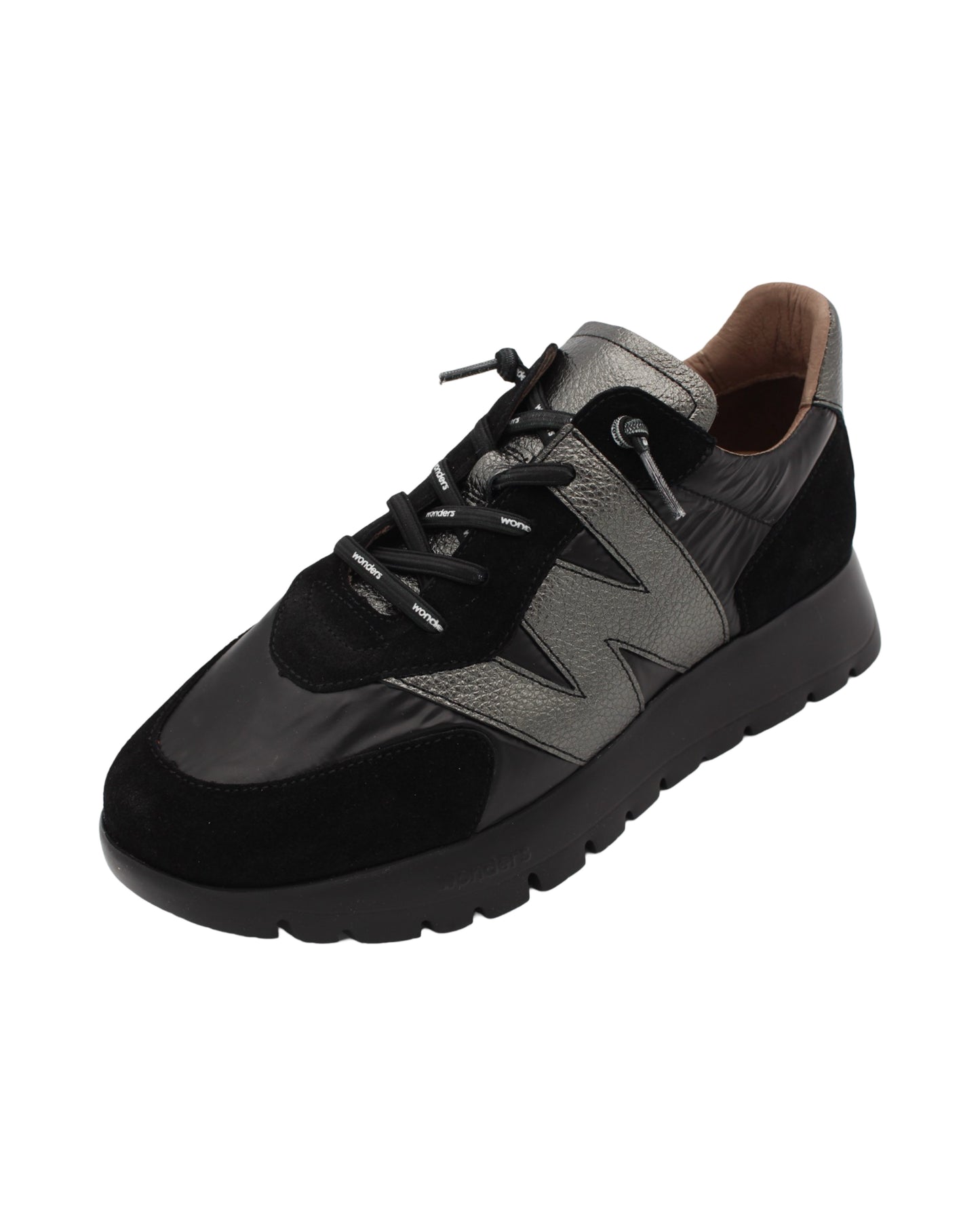 Wonders - Ladies Shoes Trainers Black, Pewter (2507)