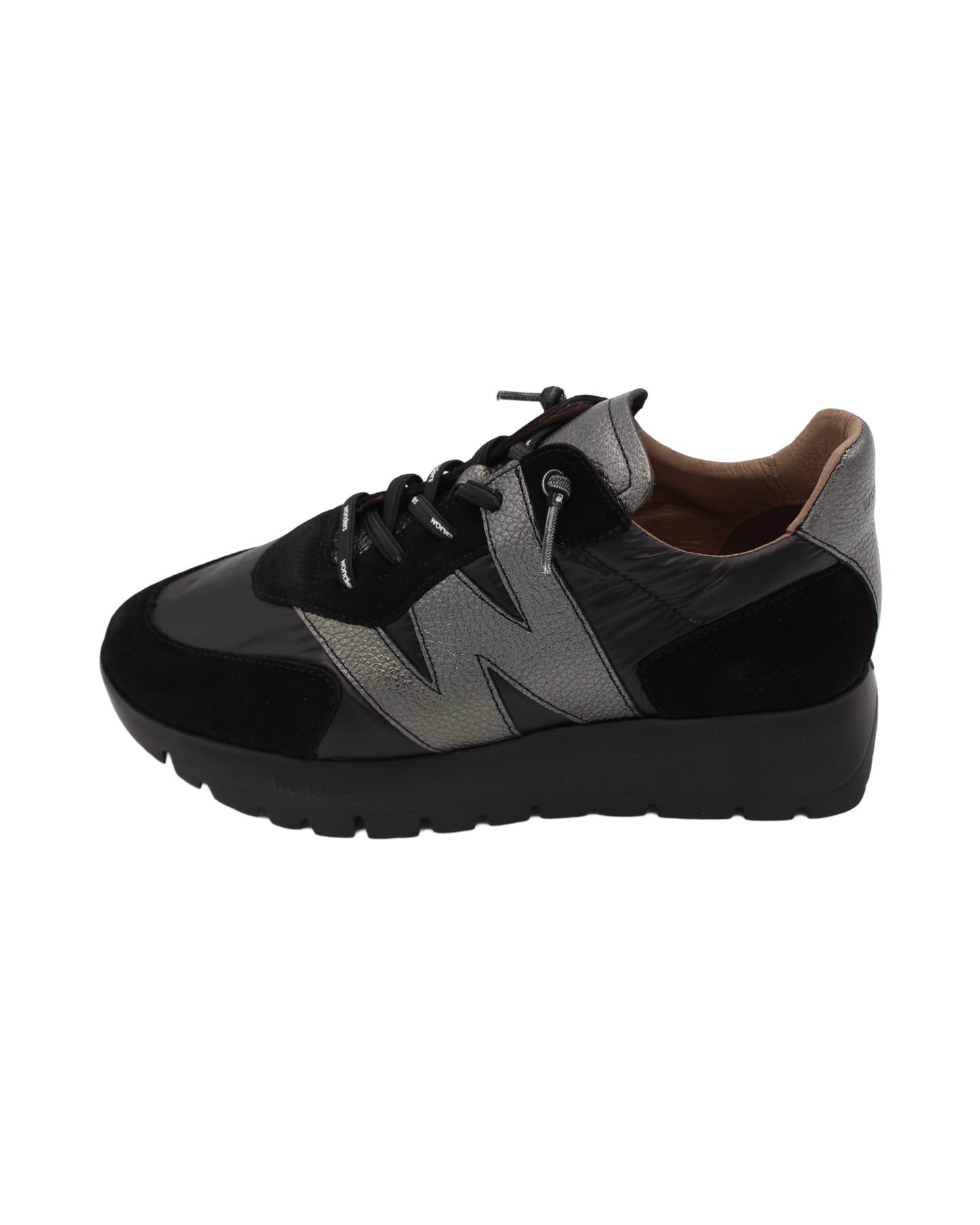 Wonders - Ladies Shoes Trainers Black, Pewter (2507)