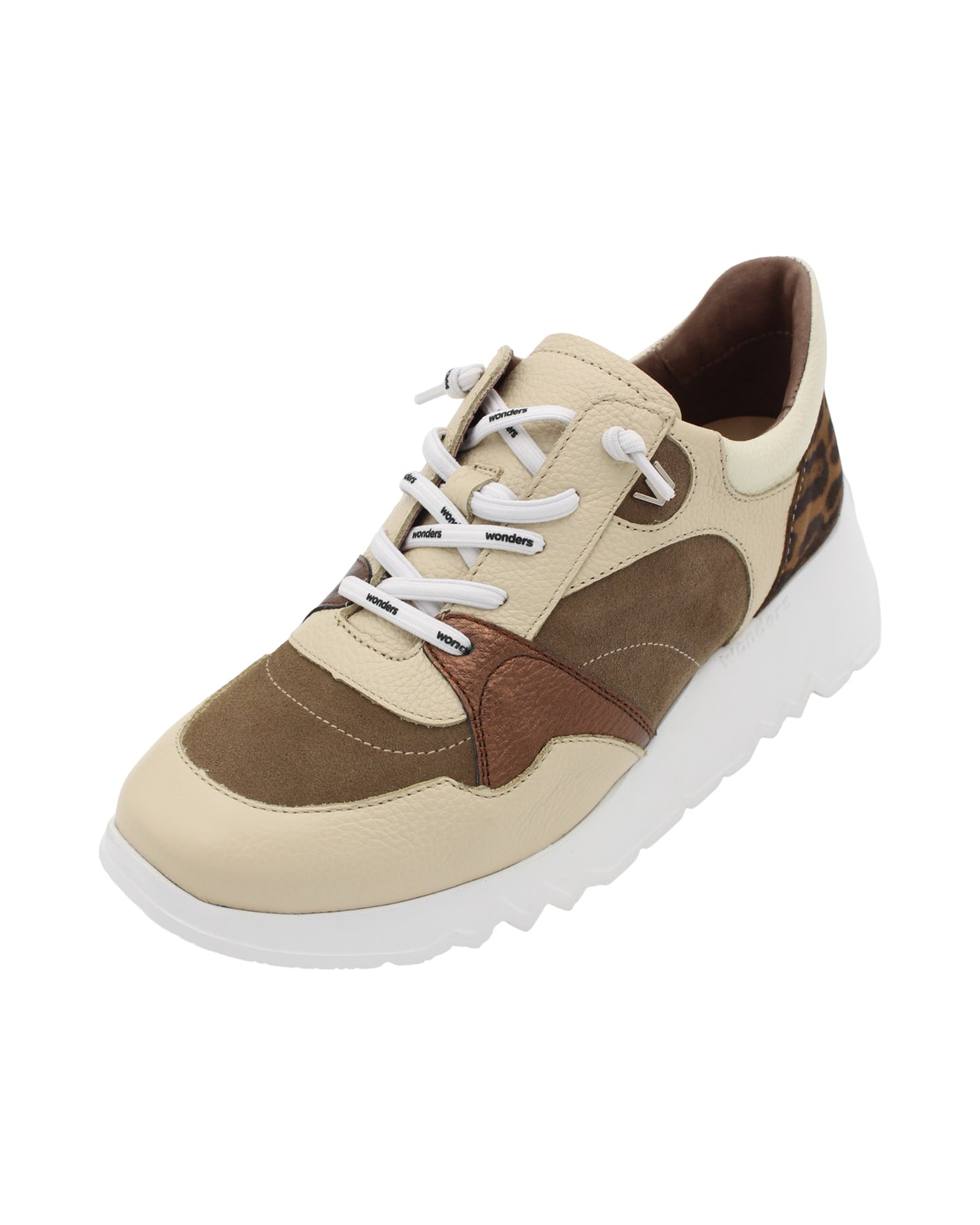 Wonders - Ladies Shoes Trainers Cream,  Taupe (2509)