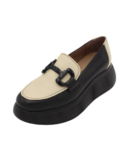 Wonders - Ladies Shoes Loafers Cream, Black (2511)