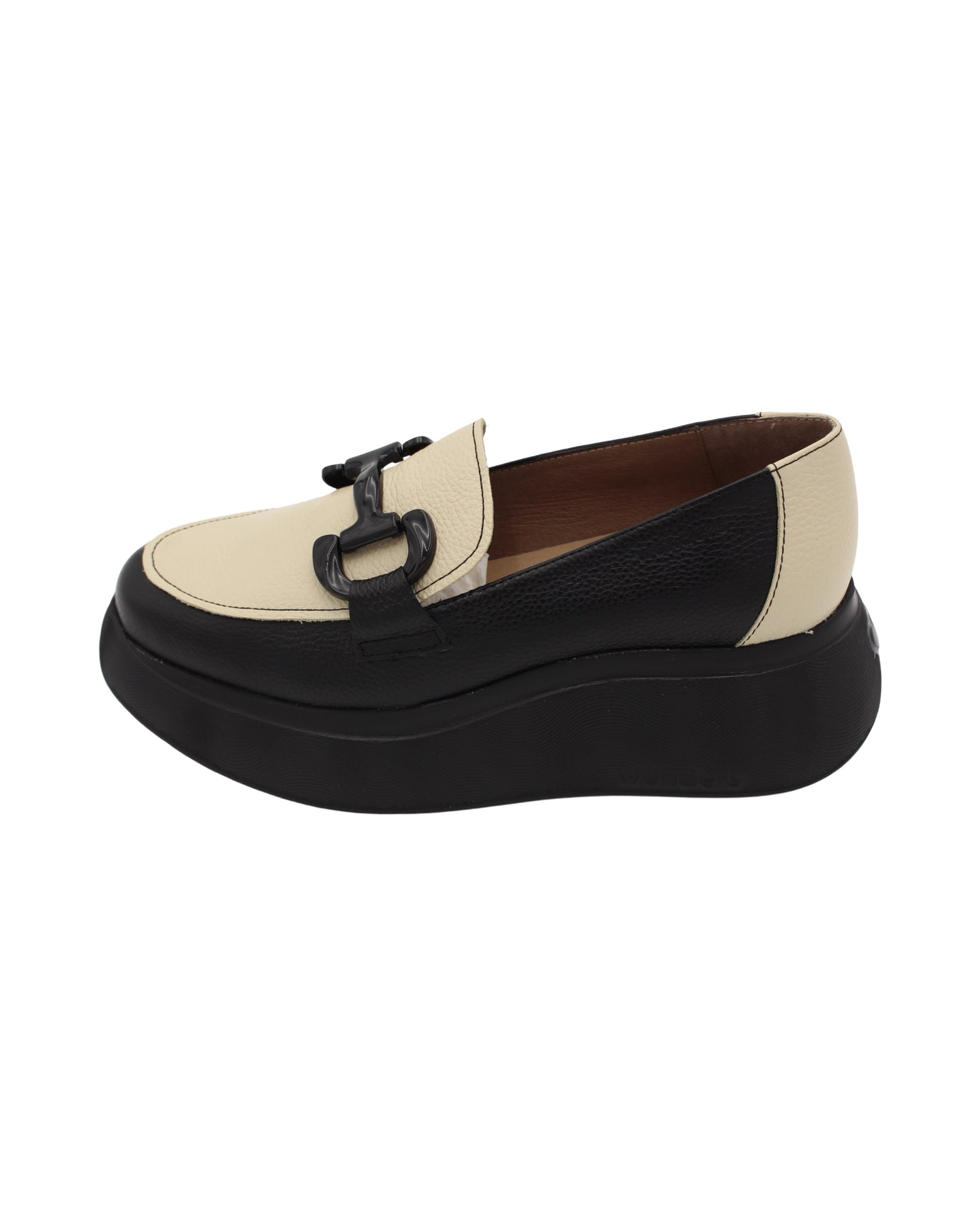 Wonders - Ladies Shoes Loafers Cream, Black (2511)