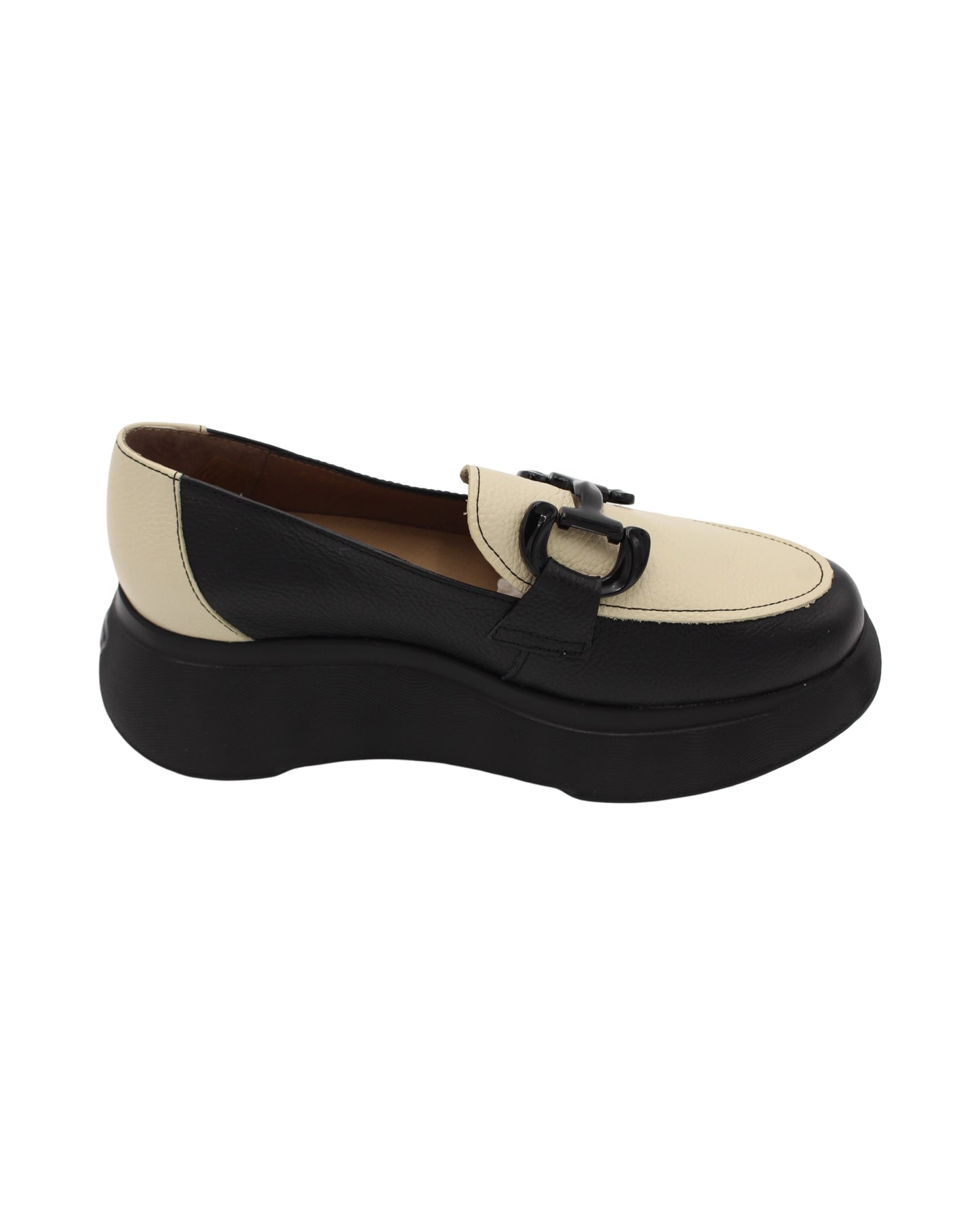 Wonders - Ladies Shoes Loafers Cream, Black (2511)