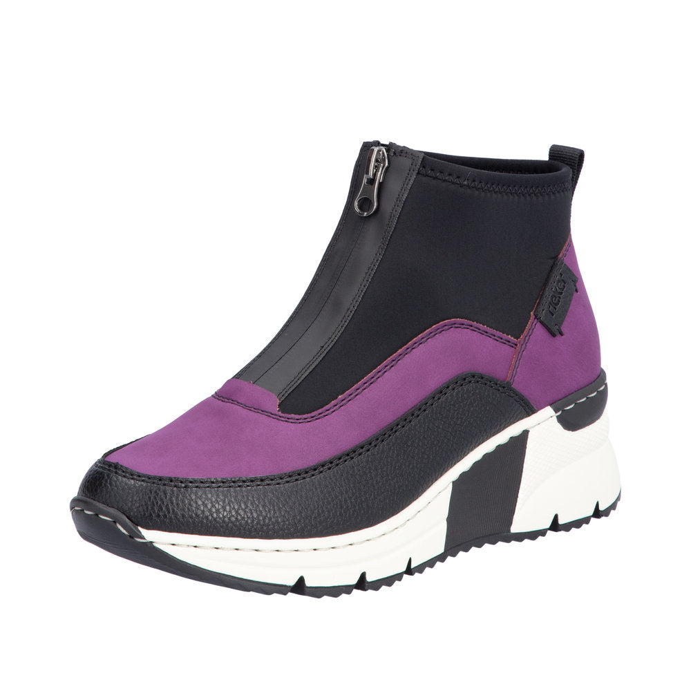 Rieker - Ladies Shoes Ankle Boots Purple, Black (2518)