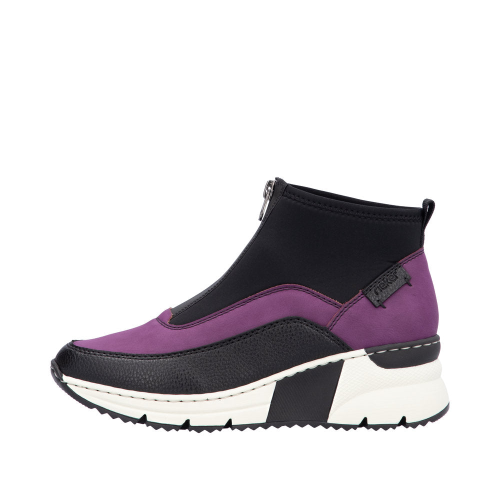 Rieker - Ladies Shoes Ankle Boots Purple, Black (2518)