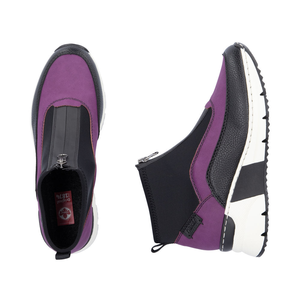 Rieker - Ladies Shoes Ankle Boots Purple, Black (2518)