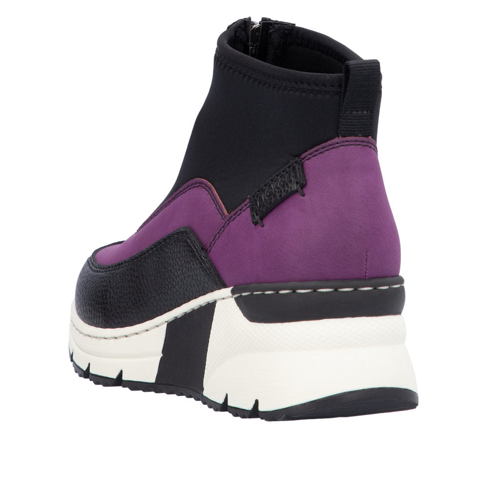 Rieker - Ladies Shoes Ankle Boots Purple, Black (2518)