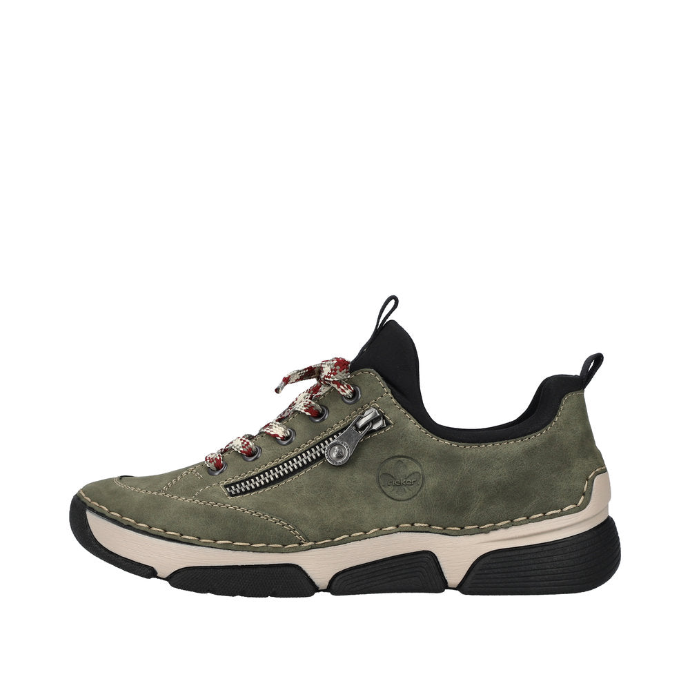 Rieker - Ladies Shoes Trainers Green, Black (2520)