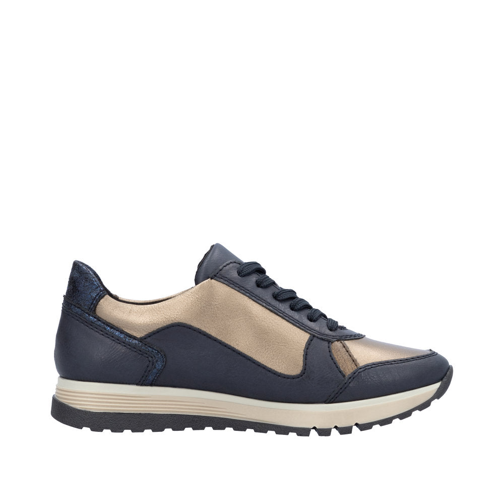 Rieker - Ladies Shoes Trainers Navy & Bronze (2541)