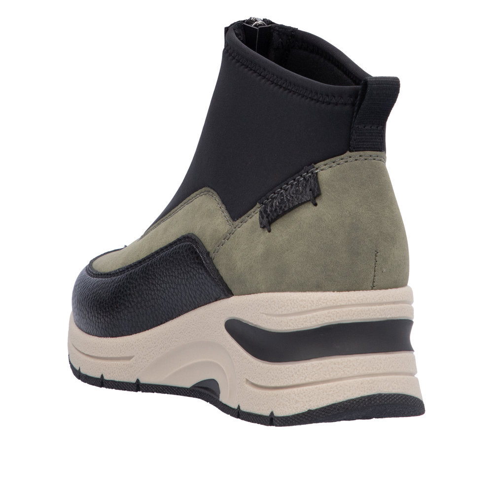 Rieker - Ladies Shoes Ankle Boots Khaki, Black (2542)