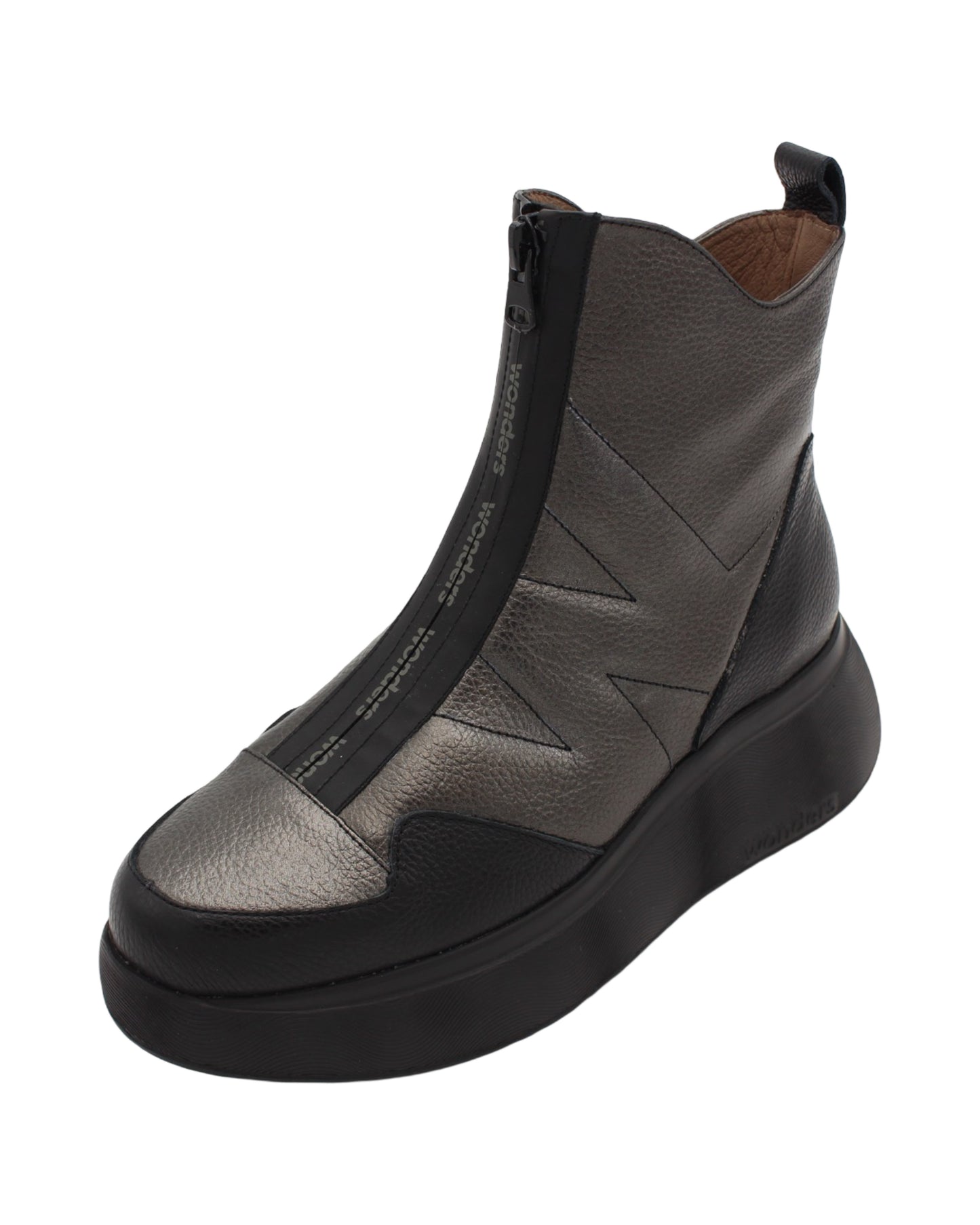 Wonders - Ladies Shoes Ankle Boots Black, Pewter (2564)